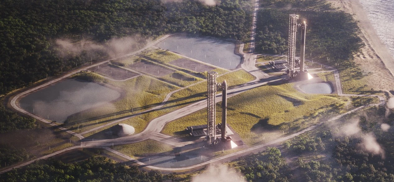 SpaceX shows rendering of SLC-37 with 2 Starship towers.