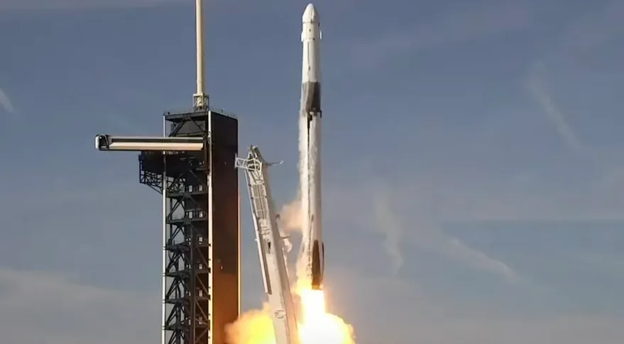 Cargo Dragon launching aboard a Falcon 9 Rocket